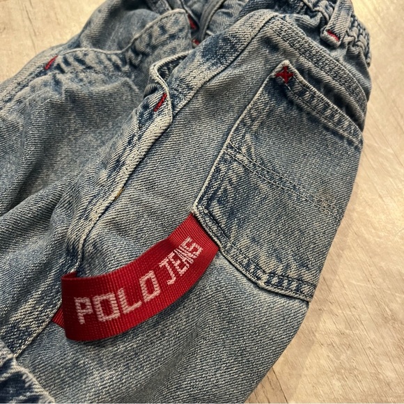 Vintage polo jeans Ralph Lauren little boys size 6 100% cotton Jean shorts Jorts - Picture 6 of 8